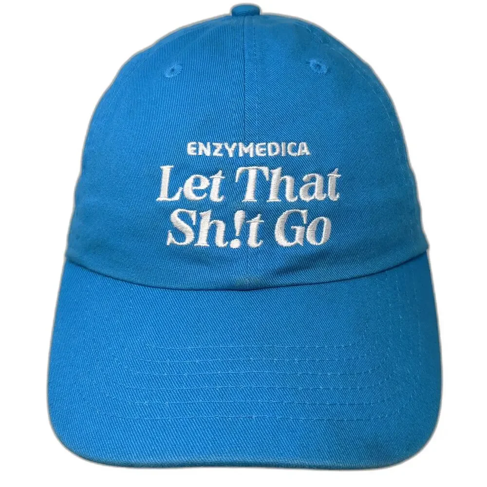 Enzymedica Let That Sh!t Go Hat Blue One Size Baseball Cap Cotton Slideback